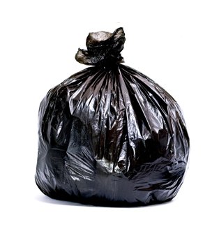 Bolsa de basura doméstica - 52x60cm (negro)