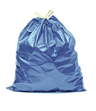 Bolsa de basura doméstica cierrefácil - 55x60cm (azul)